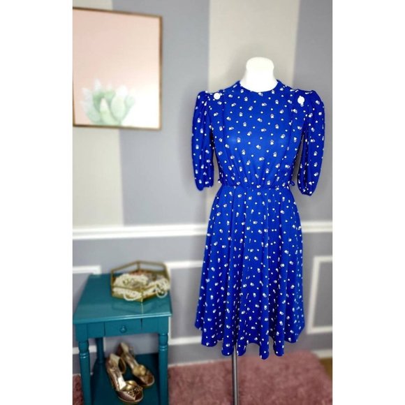 Valentines Day Hearts Dress, Chiffon Dress Vintage - Picture 1 of 8